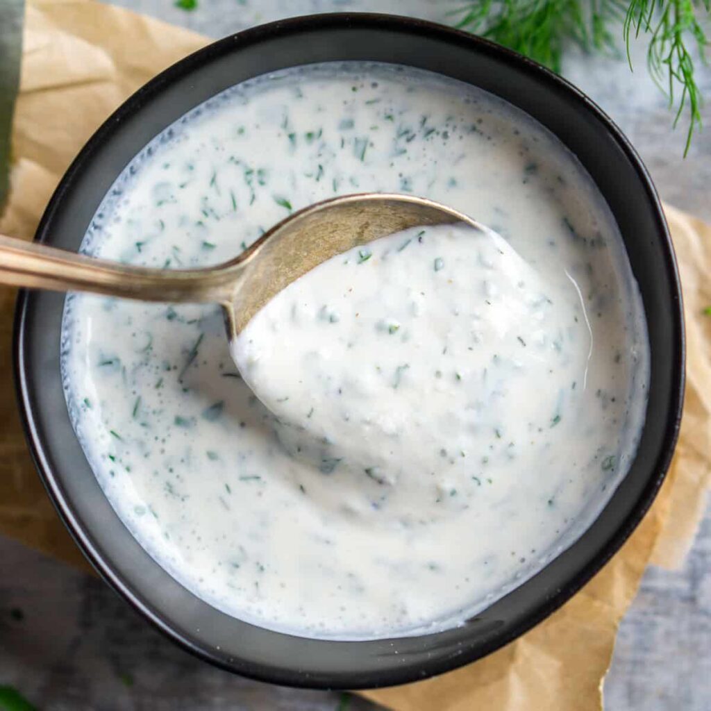 Greek yogurt ranch: low sodium game day food