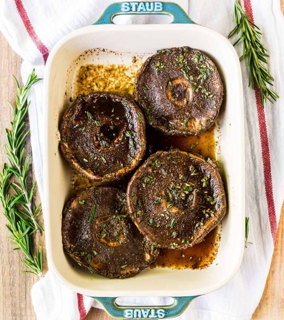 Marinated and savory grilled portobello mushrooms