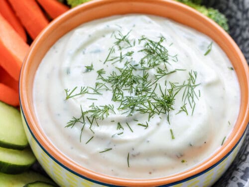 Lent-friendly game day food Greek Yogurt Ranch