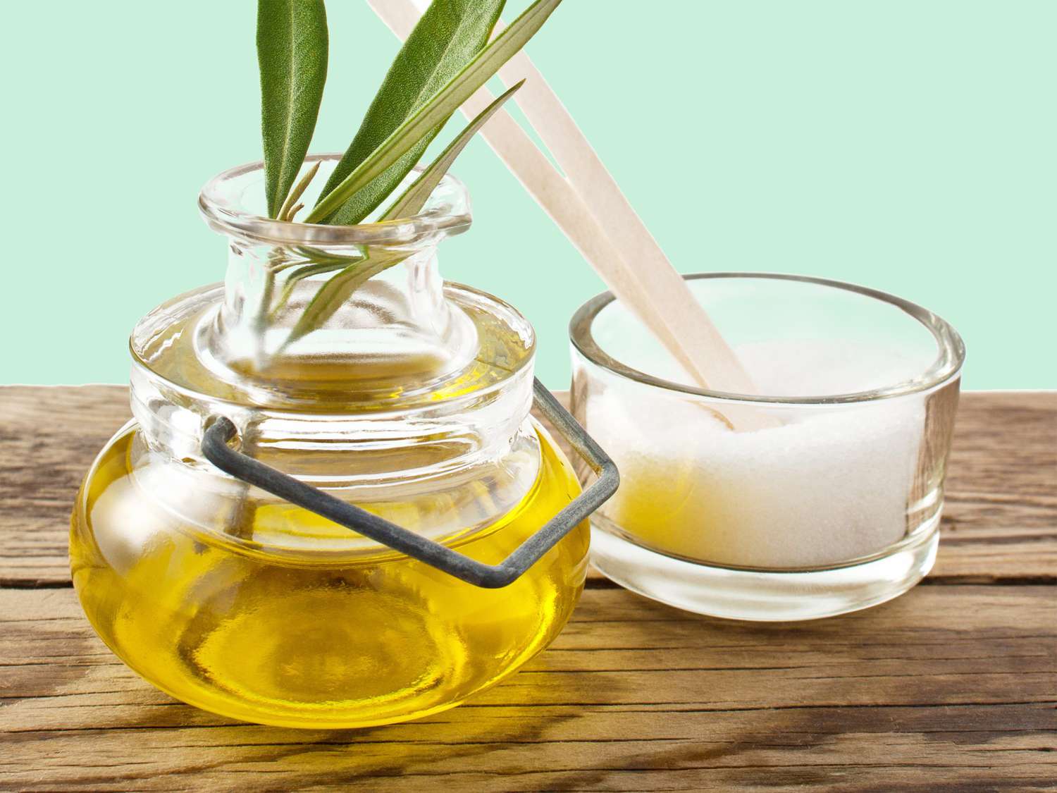 sugar and olive oil