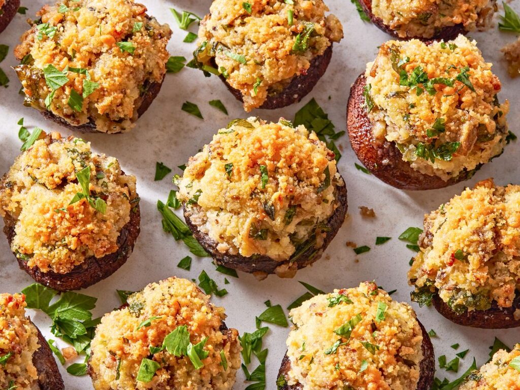 Sunday game day food Stuffed mushrooms