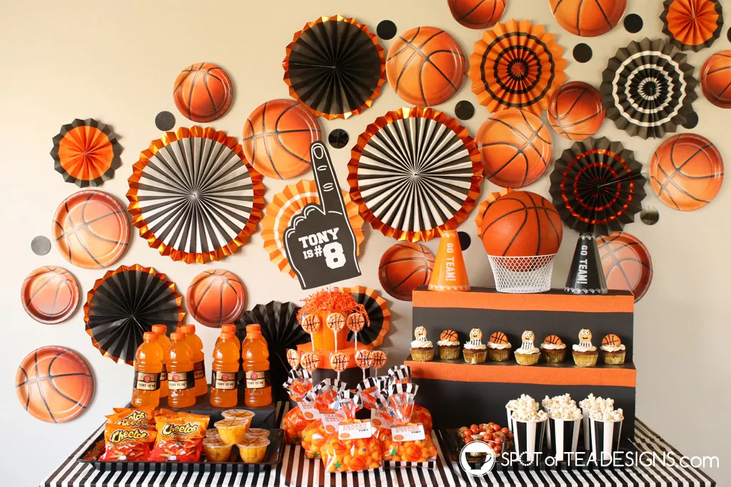 Basketball Jerseys and Banners for a themed party