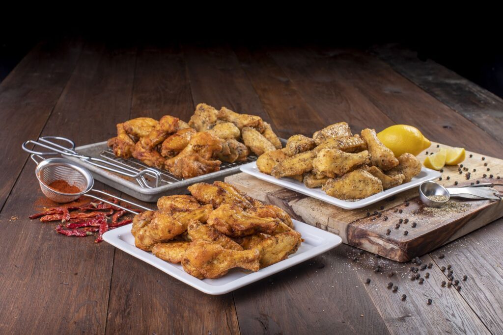 Portable Wing Recipes : Dry Rub Wings ,Lemon Pepper Wings