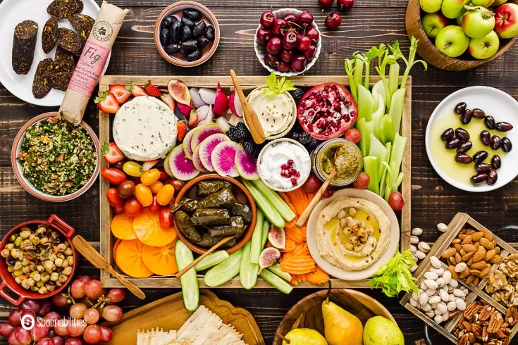 Vegetarian appetizer platters