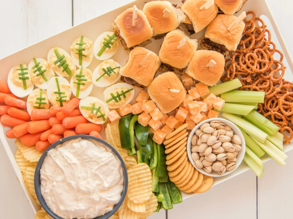 selecting the board or platter game day food board