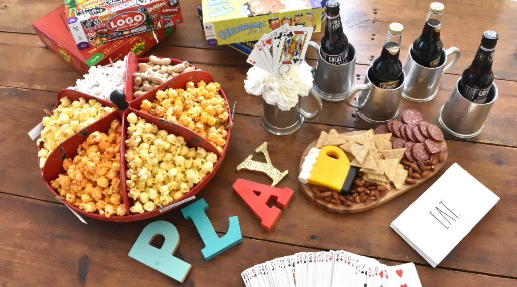 Provide Snacks and Drinks for Game Night Atmosphere